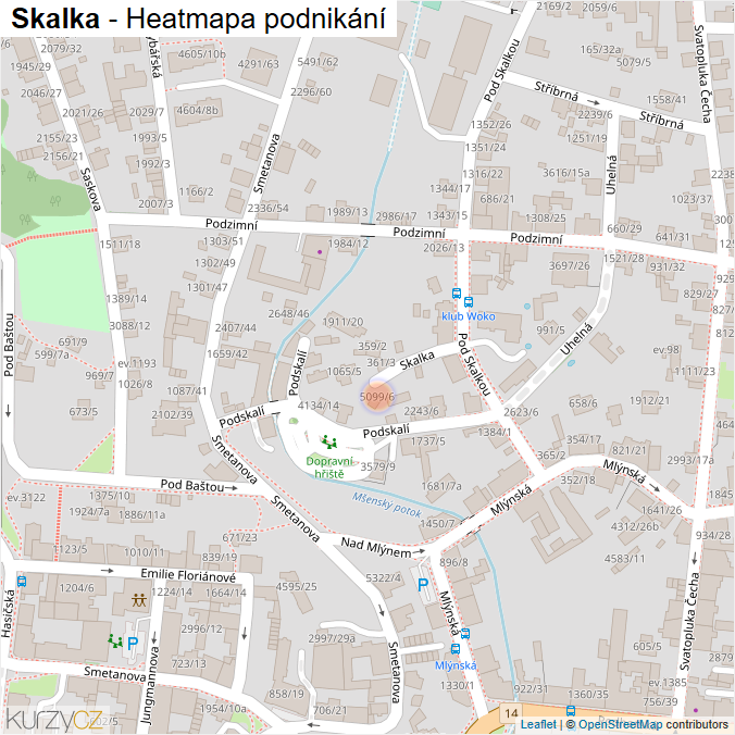 Mapa Skalka - Firmy v ulici.