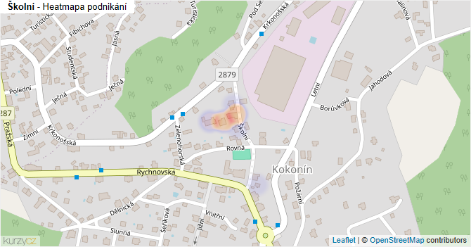 Školní - mapa podnikání