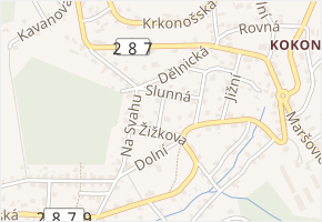 Slunná v obci Jablonec nad Nisou - mapa ulice