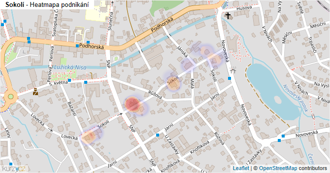 Sokolí - mapa podnikání