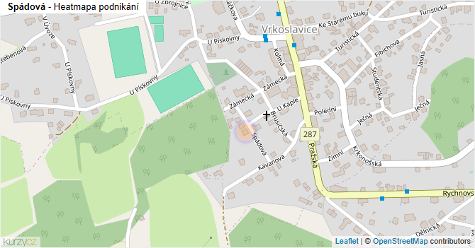 Spádová - mapa podnikání