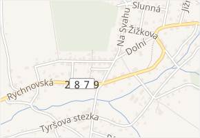 Srnčí stezka v obci Jablonec nad Nisou - mapa ulice