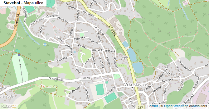 Stavební - mapa ulice