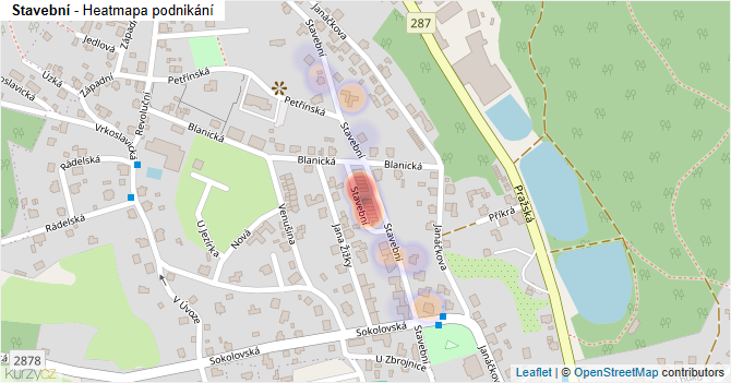 Stavební - mapa podnikání