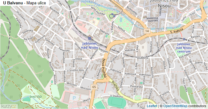 U Balvanu - mapa ulice