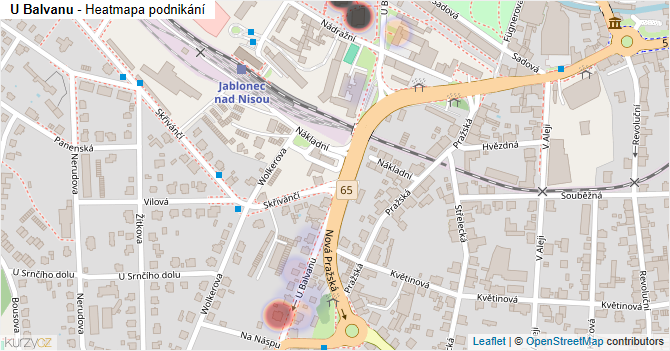 U Balvanu - mapa podnikání