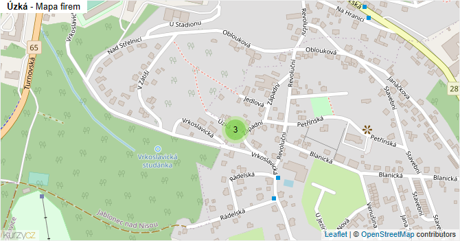 Úzká - mapa firem