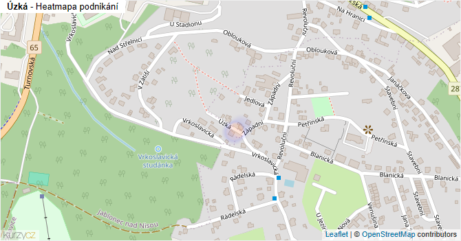 Úzká - mapa podnikání