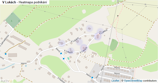 V Lukách - mapa podnikání