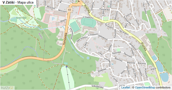 V Zátiší - mapa ulice