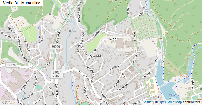 Vedlejší - mapa ulice
