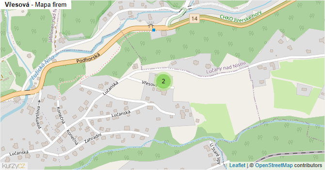 Vřesová - mapa firem