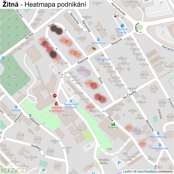 Mapa Žitná - Firmy v ulici.