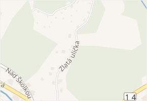 Zlatá ulička v obci Jablonec nad Nisou - mapa ulice