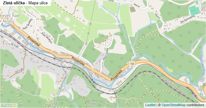 Zlatá ulička - mapa ulice
