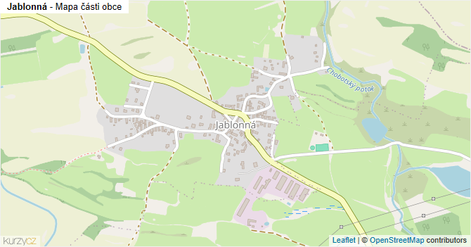 Jablonná - mapa části obce