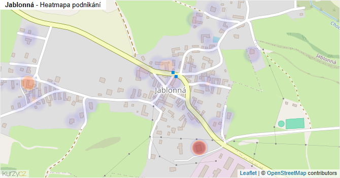 Jablonná - mapa podnikání