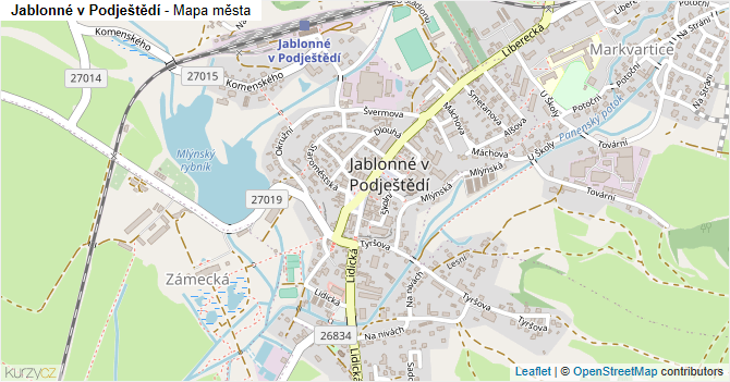 Jablonné v Podještědí - mapa města