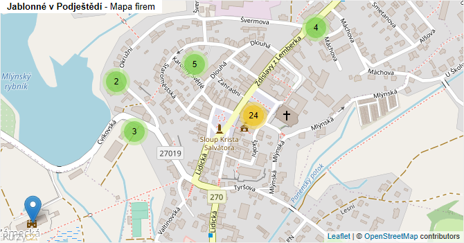 Jablonné v Podještědí - mapa firem