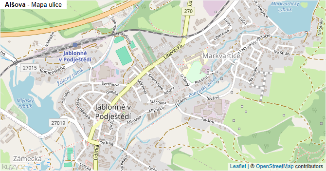 Alšova - mapa ulice