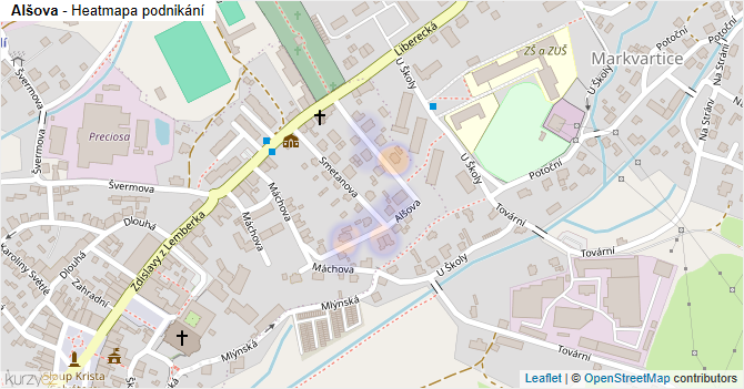 Alšova - mapa podnikání