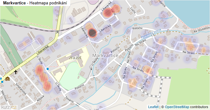 Markvartice - mapa podnikání