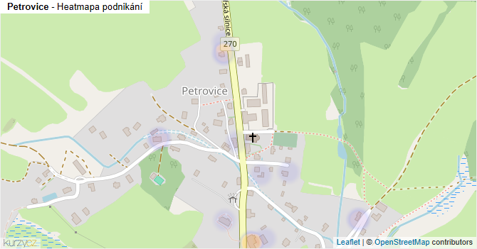 Petrovice - mapa podnikání