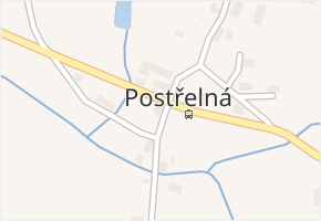Postřelná v obci Jablonné v Podještědí - mapa části obce