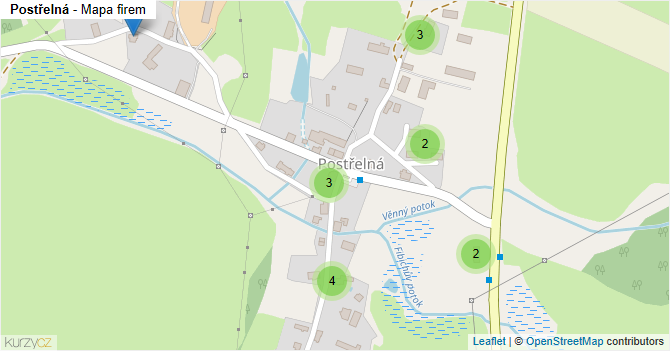 Postřelná - mapa firem