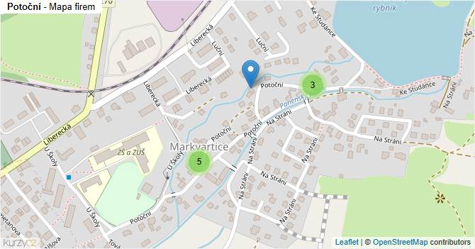Potoční - mapa firem