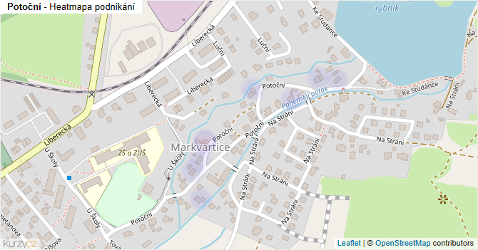Potoční - mapa podnikání