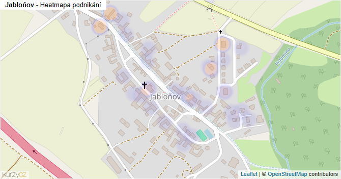 Jabloňov - mapa podnikání