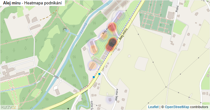 Alej míru - mapa podnikání