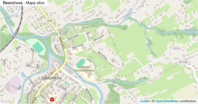 Bezručova - mapa ulice