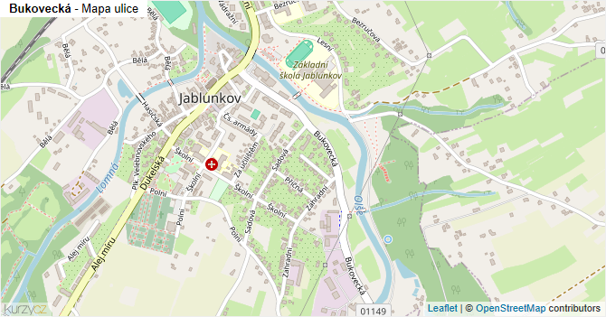 Bukovecká - mapa ulice