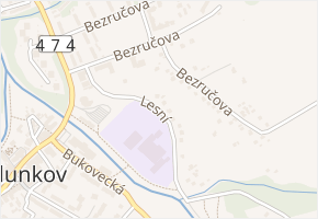 Lesní v obci Jablunkov - mapa ulice