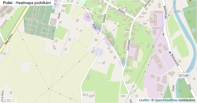 Polní - mapa podnikání