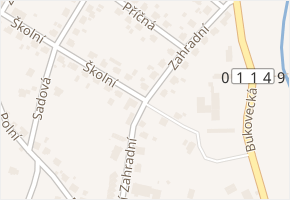 Zahradní v obci Jablunkov - mapa ulice