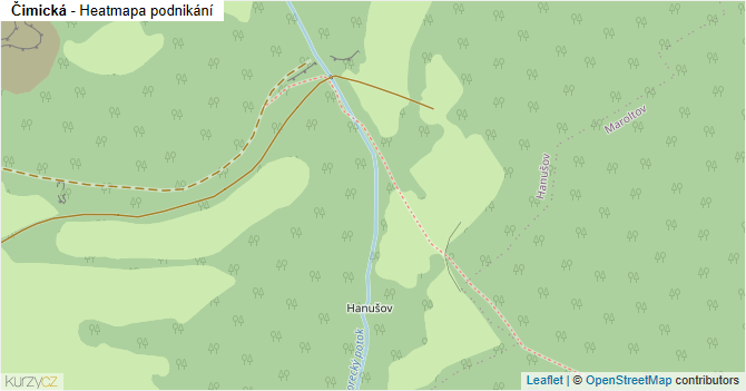 Čimická - mapa podnikání