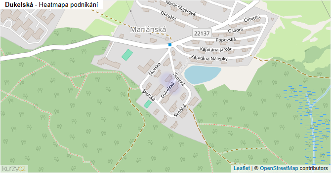 Dukelská - mapa podnikání