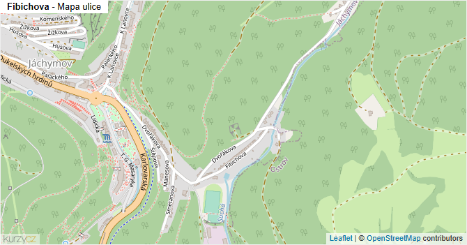 Fibichova - mapa ulice