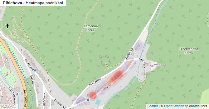 Fibichova - mapa podnikání