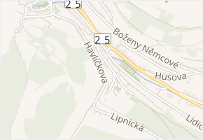 Havlíčkova v obci Jáchymov - mapa ulice
