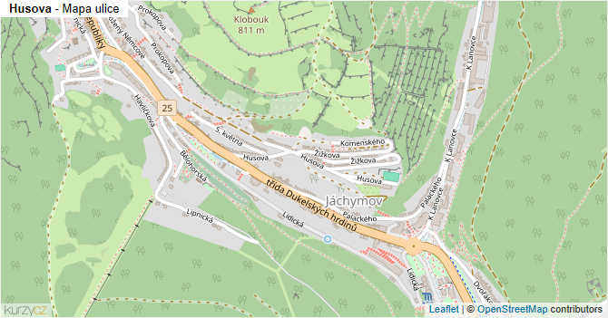Husova - mapa ulice