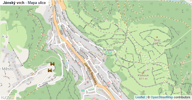 Jánský vrch - mapa ulice