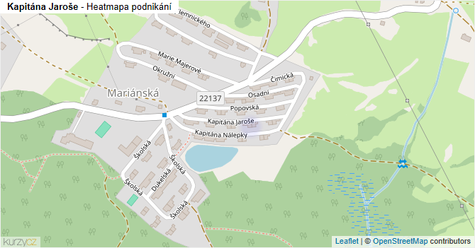 Kapitána Jaroše - mapa podnikání