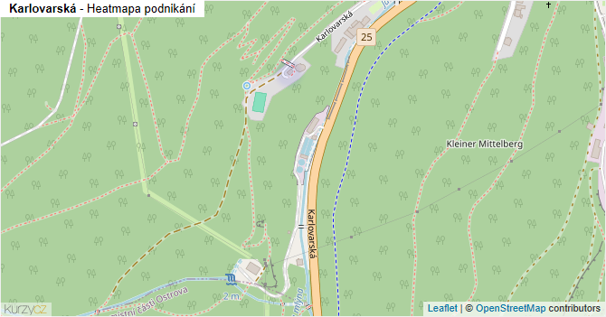 Karlovarská - mapa podnikání