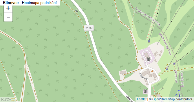 Klínovec - mapa podnikání