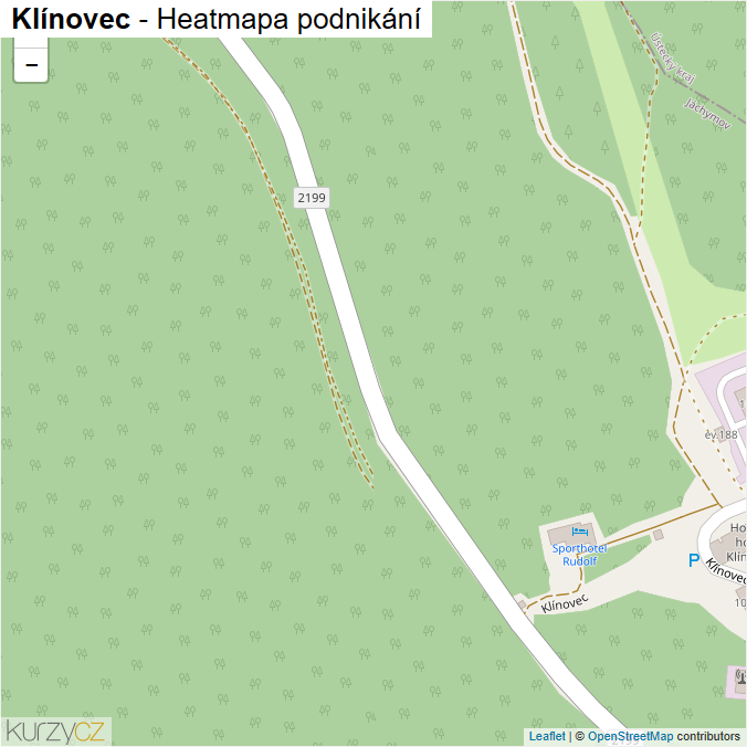 Mapa Klínovec - Firmy v ulici.