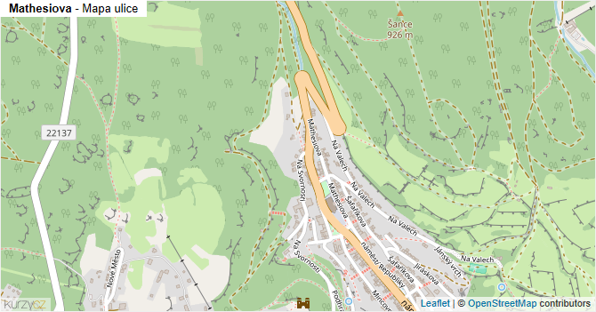 Mathesiova - mapa ulice